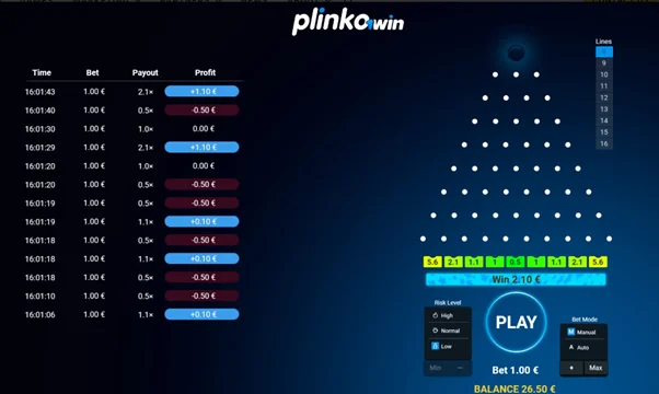 1win Plinko