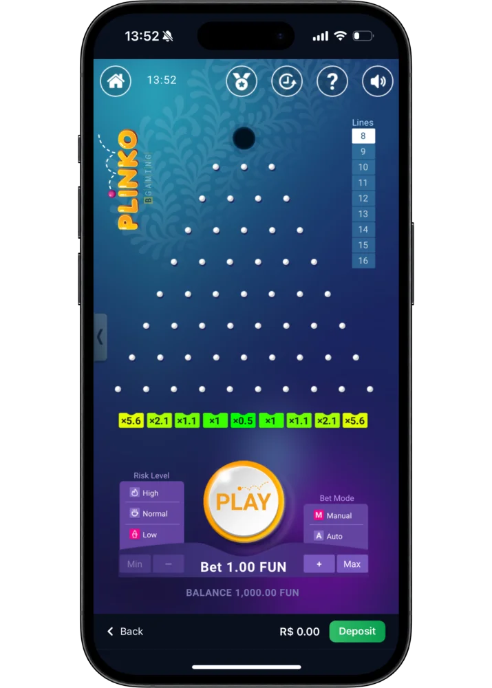 Plinko dalam talian 1win